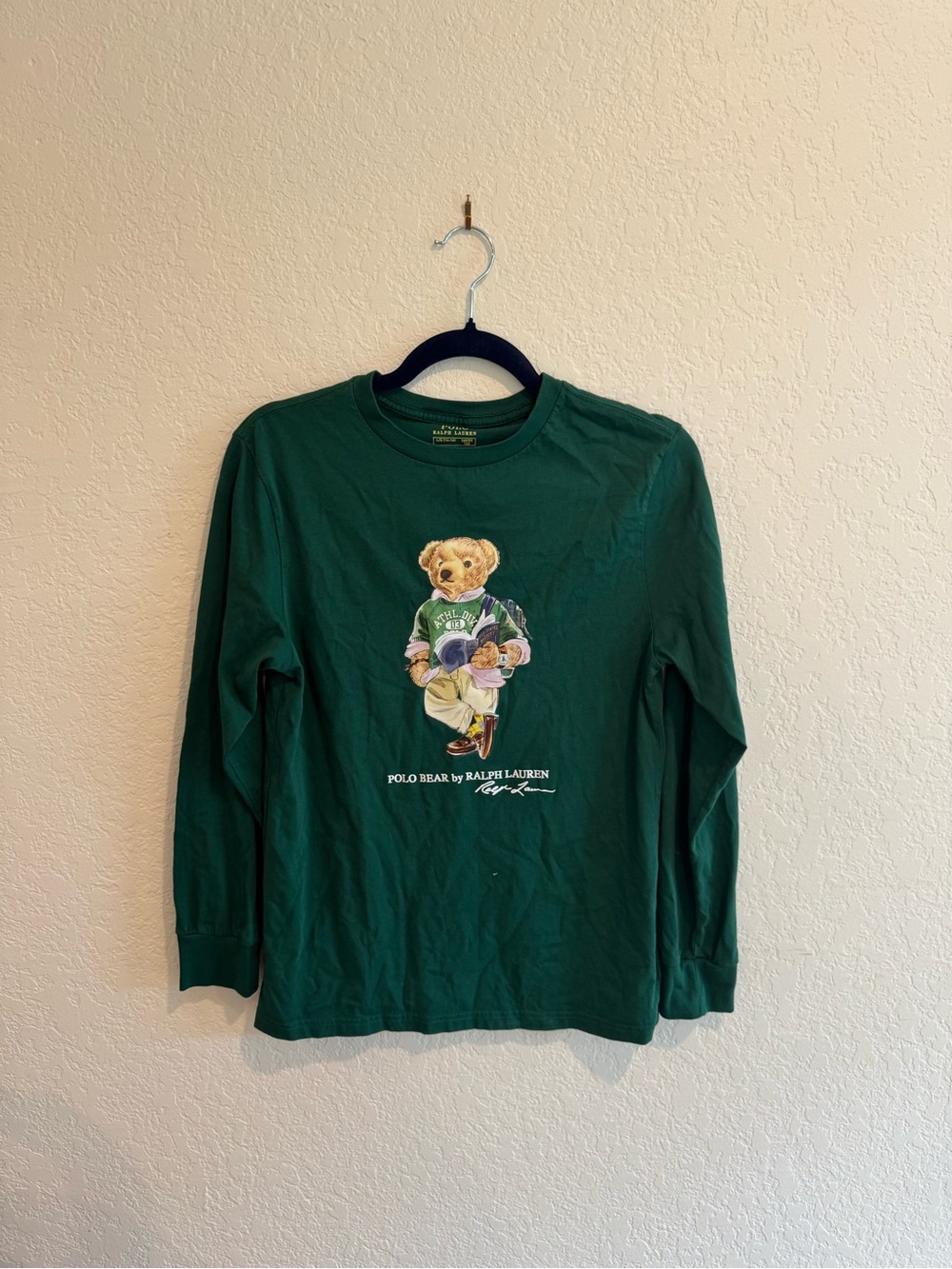 Polo by Ralph Lauren Forest Green Long-Sleeve Tee with Polo Bear Graphic
